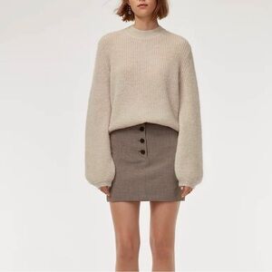 Aritzia Little Moon Gardenia Wool Mohair Sweater Medium Birch